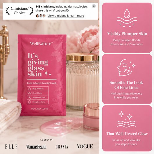 Woman holding Deep Collagen Overnight Mask