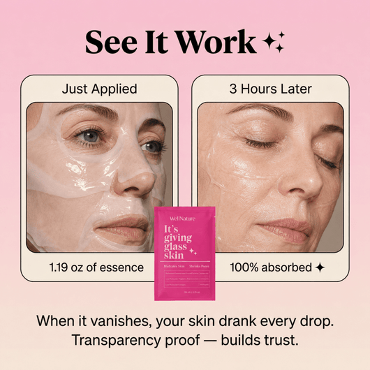 Mask absorbing into skin overnight