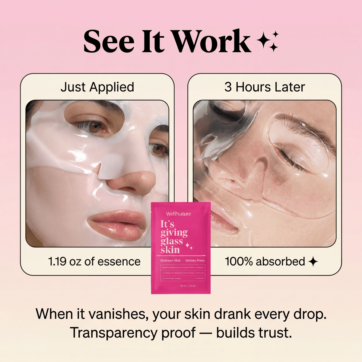 See It Work — Just Applied vs 3 Hours Later